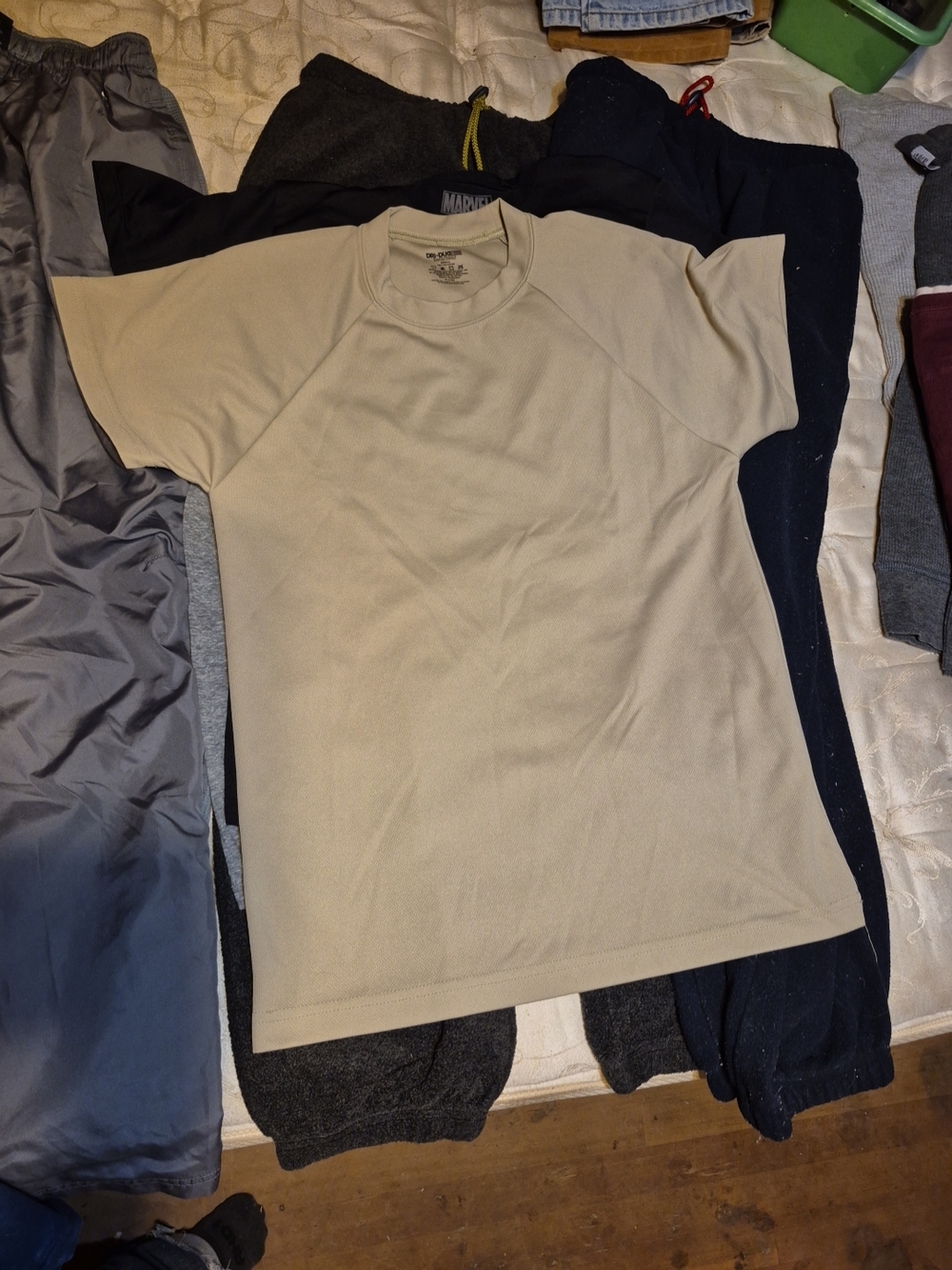 Size Small Men's Dri-duke Military Short-Sleeve Crew Neck Shirt - Tan Quick-dry